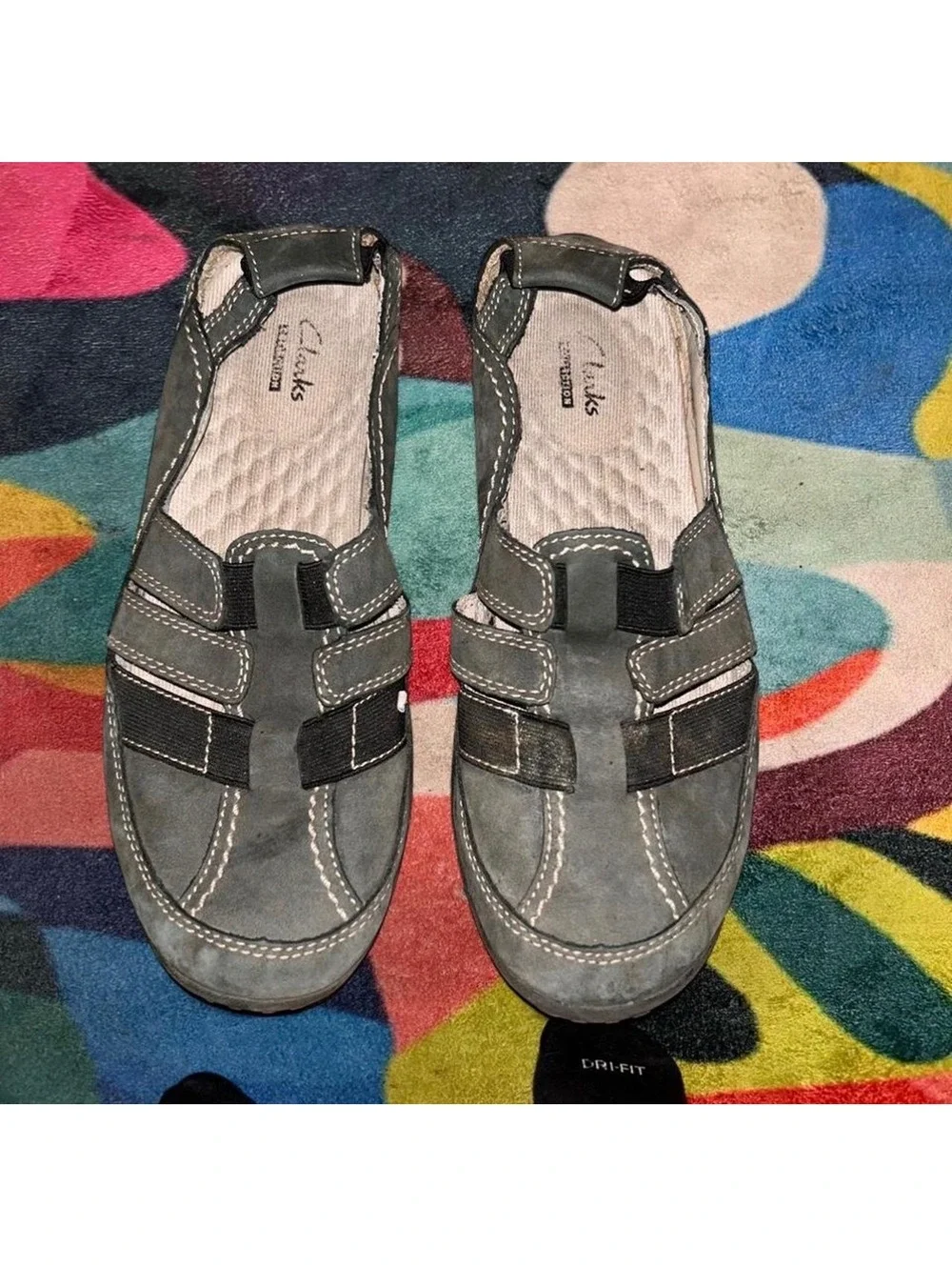 Clarks Men's Casual Leather Moccasins Slip-On Shoes Size 9